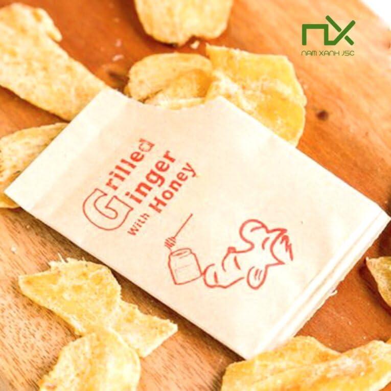 Gung Nuong Mat Ong Gung Nuong Mat Ong grilled ginger snack with honey ginger snack Vietnamese snack keep warm ginger candy reduces sore throat and cough improves health gastric reflux (14 Sticks/Box)