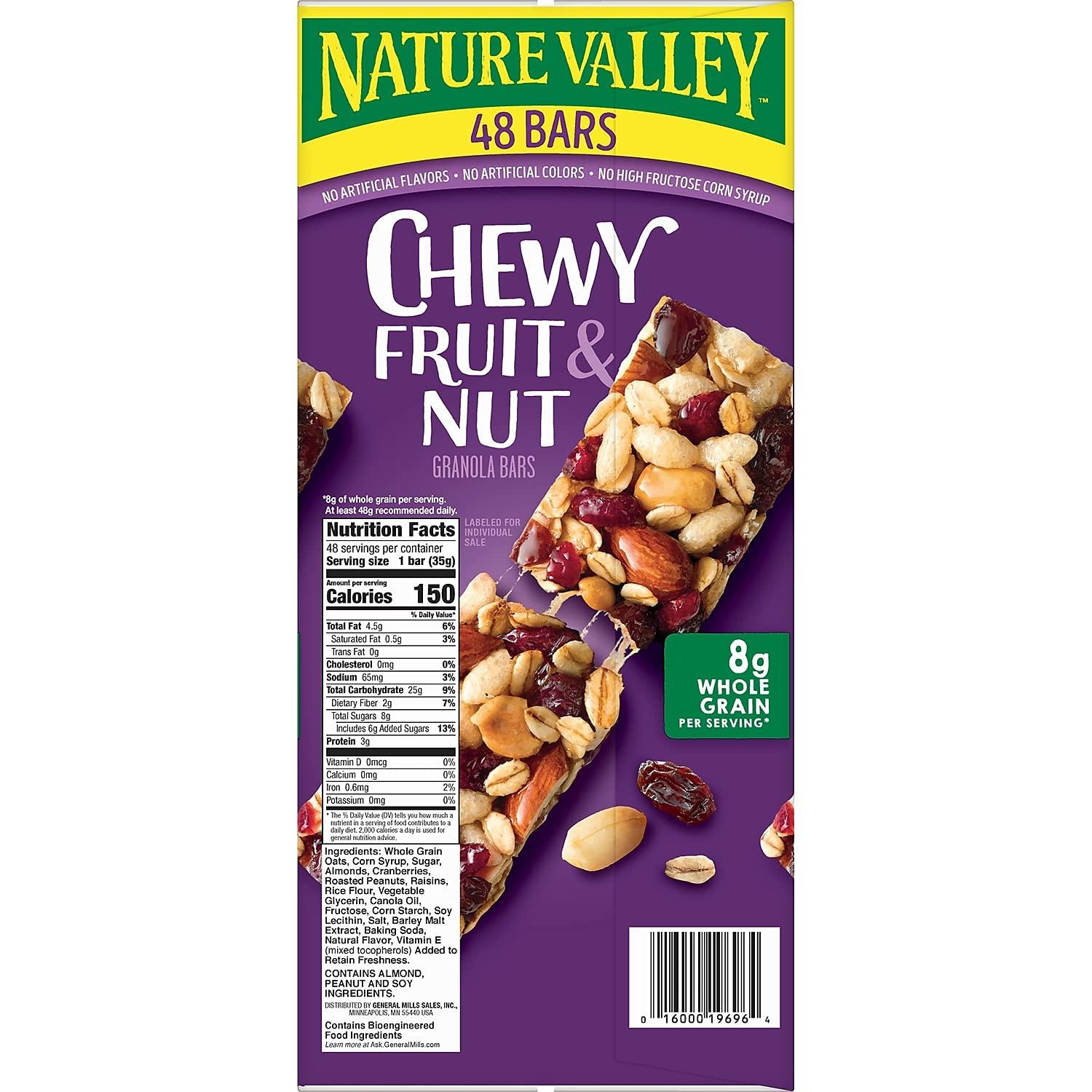 Nature Valley Nature Valley Chewy Fruit and Nut Granola Bars, Trail Mix Snack Bars, 48 ct, 57.6 OZ