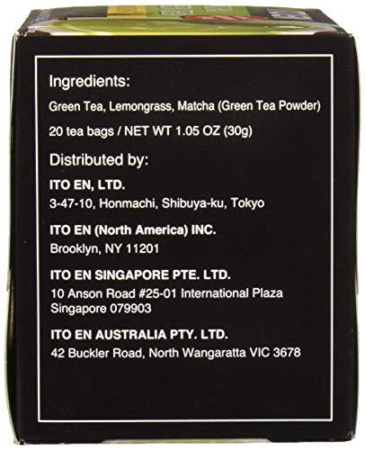 Ito En ITOEN, Green Tea, Matcha, Lemongrs, Pack of 8, Size 20 CT