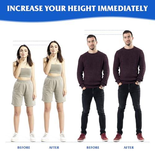 EXCEART 1 Pair Invisible Height Increase Insole, Silicone Heel Protector Invisible Heel Lift Shoe Insoles, Inserts Silicone Heightening Insoles for Men and Women Half Shoe Pad