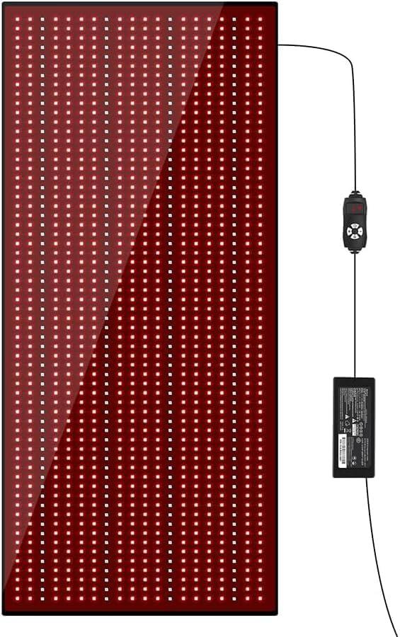 MCJ Red Light Therapy Large Mat Therapy Blanket 1280pcs LED Beads 660nm 850nm 71x31 Inch Red Infrared Therapy for Full Body Parts Relief at Once