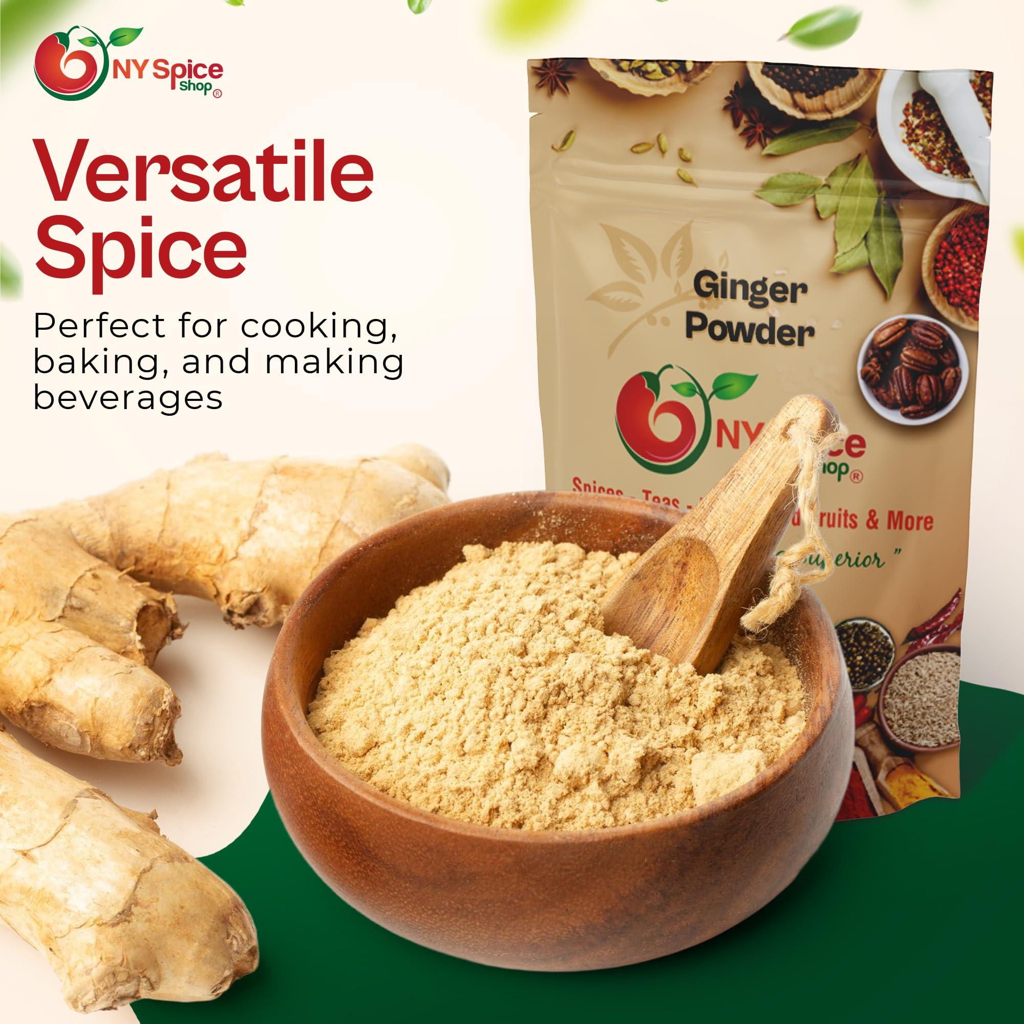 NY Spice Shop NY SPICE SHOP Ginger Powder - Ground Ginger Root - Great Flavor and Highly Aromatic Ground Ginger Root Powder - Perfect for Cooking, Baking Gingerbread, Smoothies & Tea – 3 lbs. (Pound)