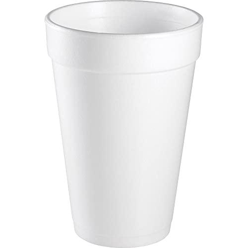 DART Dart® Insulated Foam Drinking Cups, White, 16 Oz, Box Of 1,000 Cups