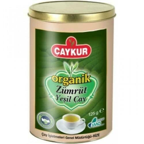 Raykush Art CAYKUR TURKISH ORGANIC ZUMRUT GREEN TEA 125GR CAN