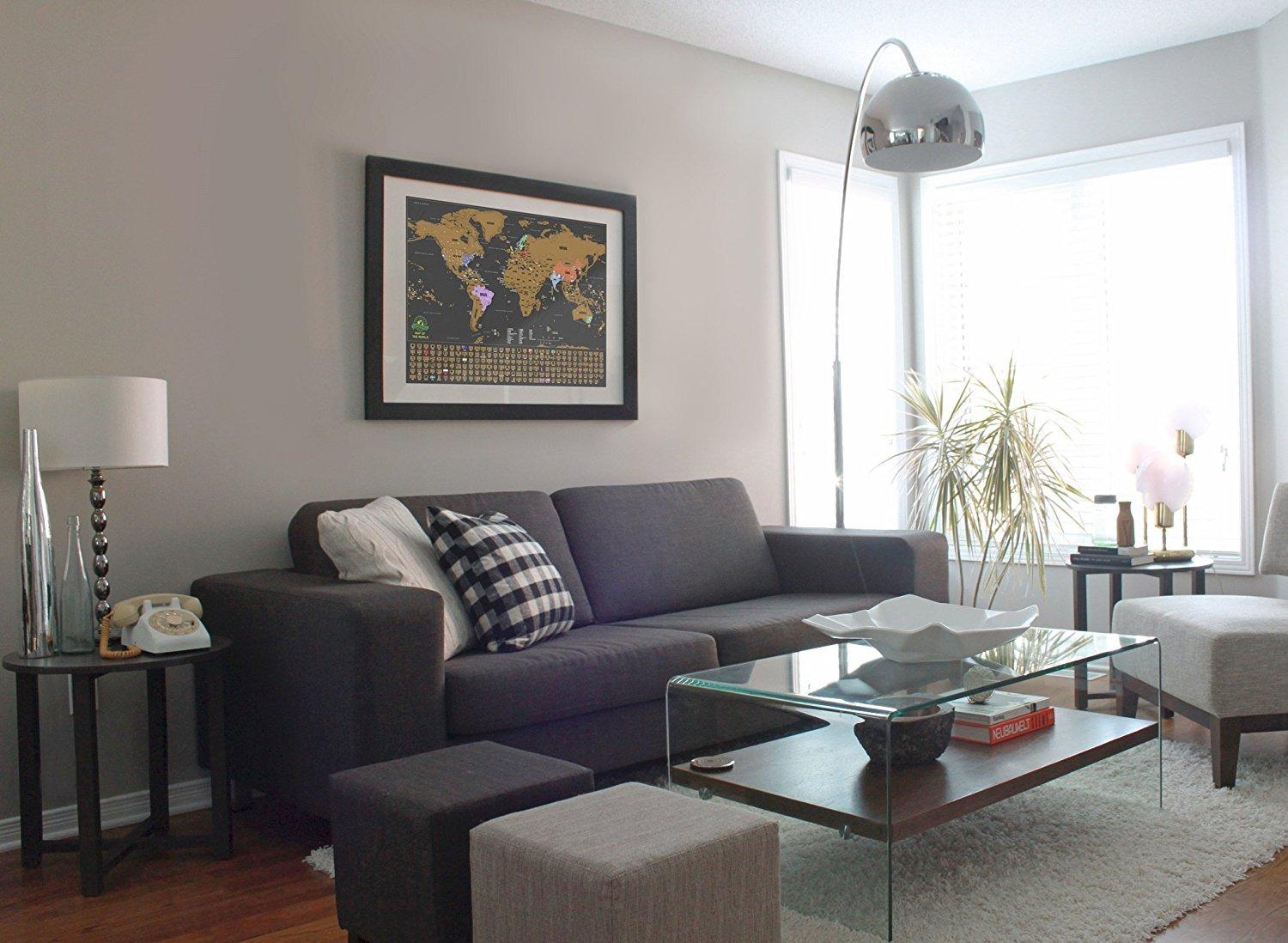 TheGoldWear Arts TheGoldWear Arts Scratch Off World Map Poster - with US States and Country Flags, Track Your Adventures. Includes Scratcher and Memory Stickers, for Travelers (TM) by TravelAdventures