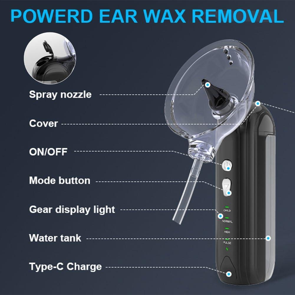 luotts Outfany Earclean Pro, Libiyi Dotmall Ear Cleaning, Dotmall Earwax Cleaning, Electric Ear Cleaner, Welnax Electric Ear Cleaner, Ear Flushing Kit for Adults, Ear Cleaning Machine, Ear Flush(2 Set)