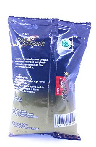 Luwak Brand Luwak Kopi Premium - Ground Coffee, 165 Gram (Pack of 3)