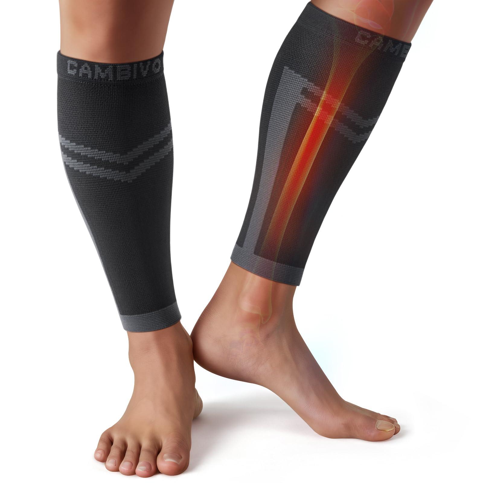 CAMBIVO CAMBIVO Calf Compression Sleeve Men & Women- Shin Splint Brace Support for Legs Pain Relief, Varicose Vein Treatment