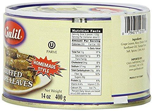 Galil Galil Home Style Stuffed Grape Leaves Non GMO 14 Oz. Pack Of 3.