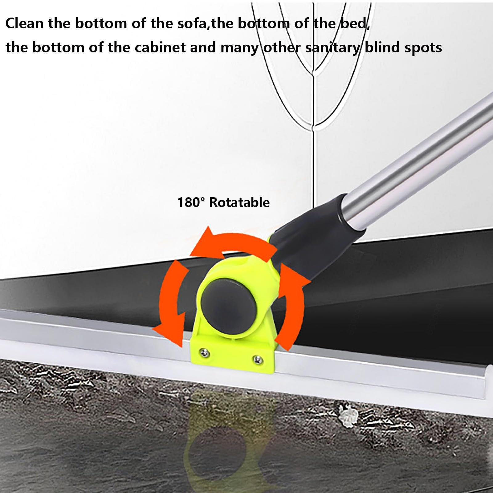 RRRYYYZZ RRRYYYZZ Floor Squeegee for Concrete Floor, with 51 Long Handle Squeegee Broom for Floor, Magic Broom Squeegee Cleans Glass,Fine Dust,Hair,Liquids