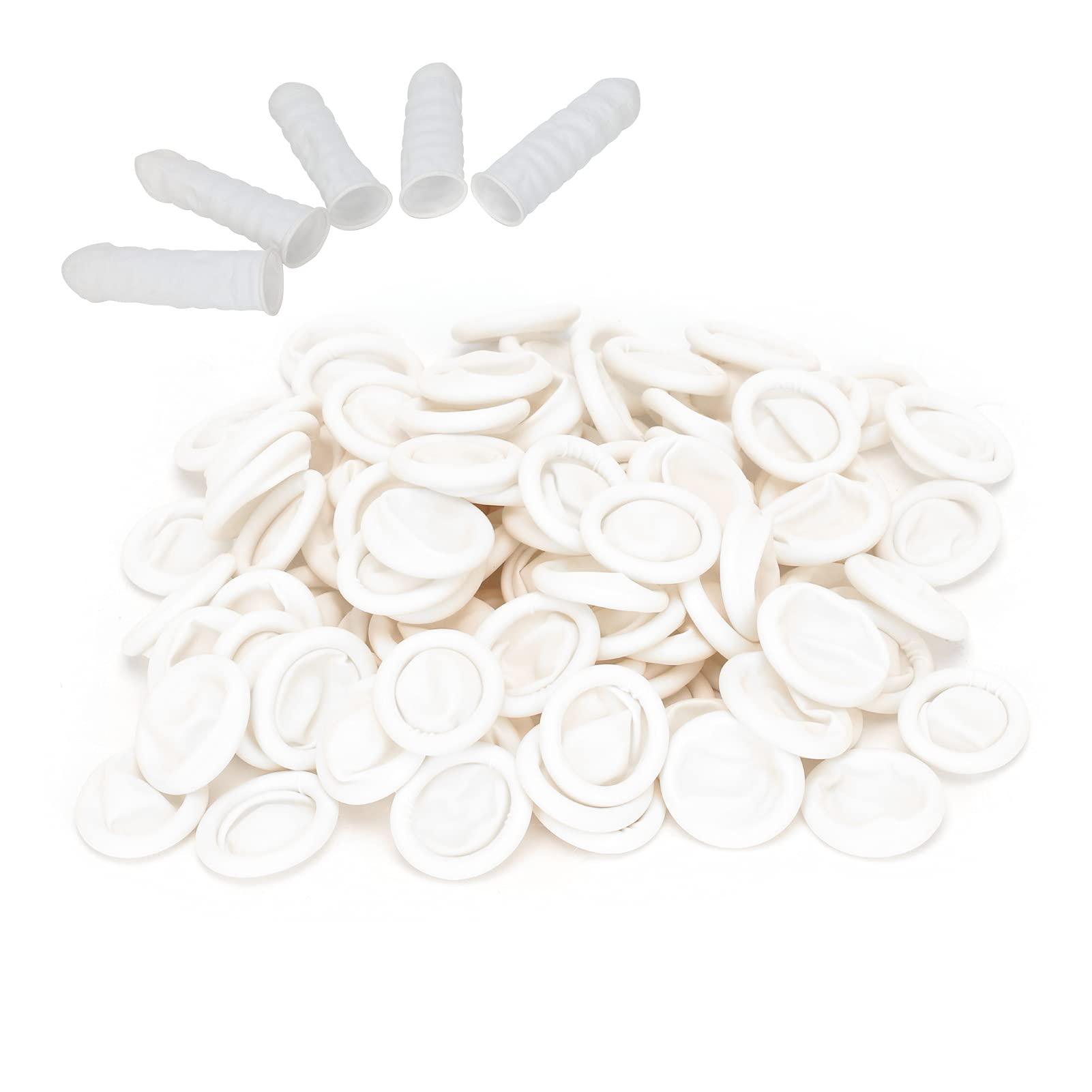 01 Finger Cover, AntiStatic Waterproof NonSlip Latex Finger Cots Convinient 100pcs for Nail Art for Making DIY Jewelry