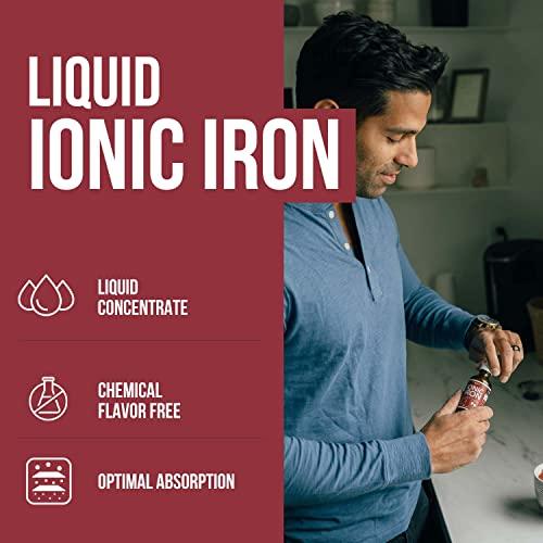Triquetra Health Ionic Liquid Iron Supplement (236 Servings) – Highest Absorption Rate Allows for Smaller Dose & Less Stomach Issues - Non-Flavored, Vegan, Ionically Charged, Earth-Sourced Minerals