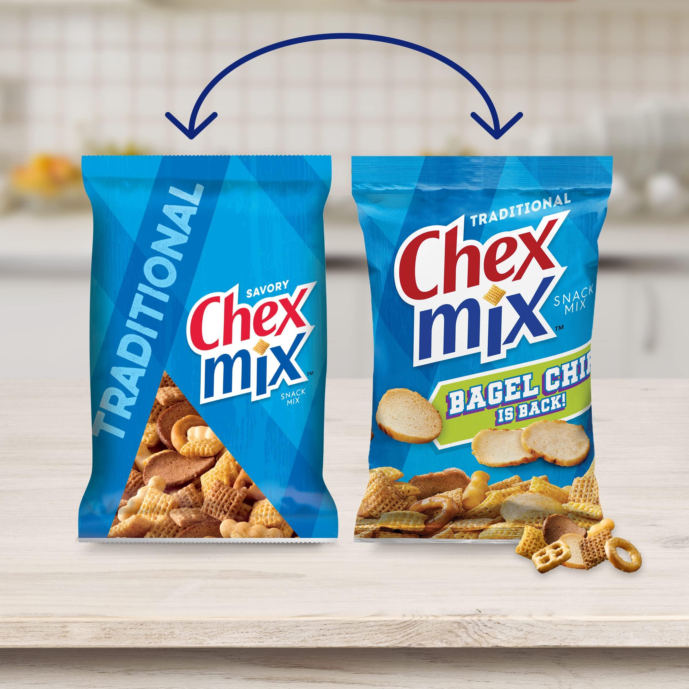 Chex Chex Mix Snack Mix, Traditional, Savory Snack Bag, 8.75 oz