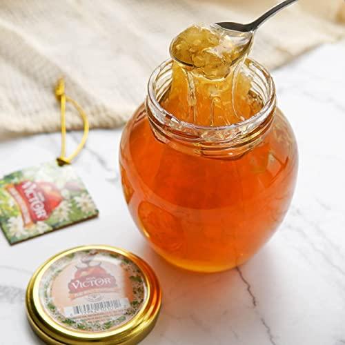 Don Victor Don Victor Pure Honey with Comb, 8 oz. Glass Globe Jar, Edible Honeycomb Included, Alternative Sweetener, Perfectly Sweet Gift for Teachers