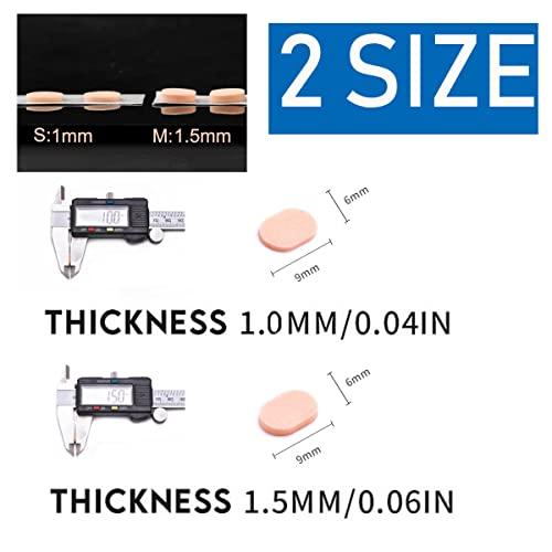 SAIGO Nose Pads Soft Foam Adhesive Anti-Slip Silicone Eyeglass Nose Pads Stick On for Glasses Eyeglasses Sunglasses 12 Pairs, 1.0mm, Skin Color