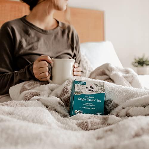 Earth Mama Earth Mama Organic Ginger Nausea Tea | Comforts Occasional Nausea + Morning Sickness, 16 Teabags Per Box