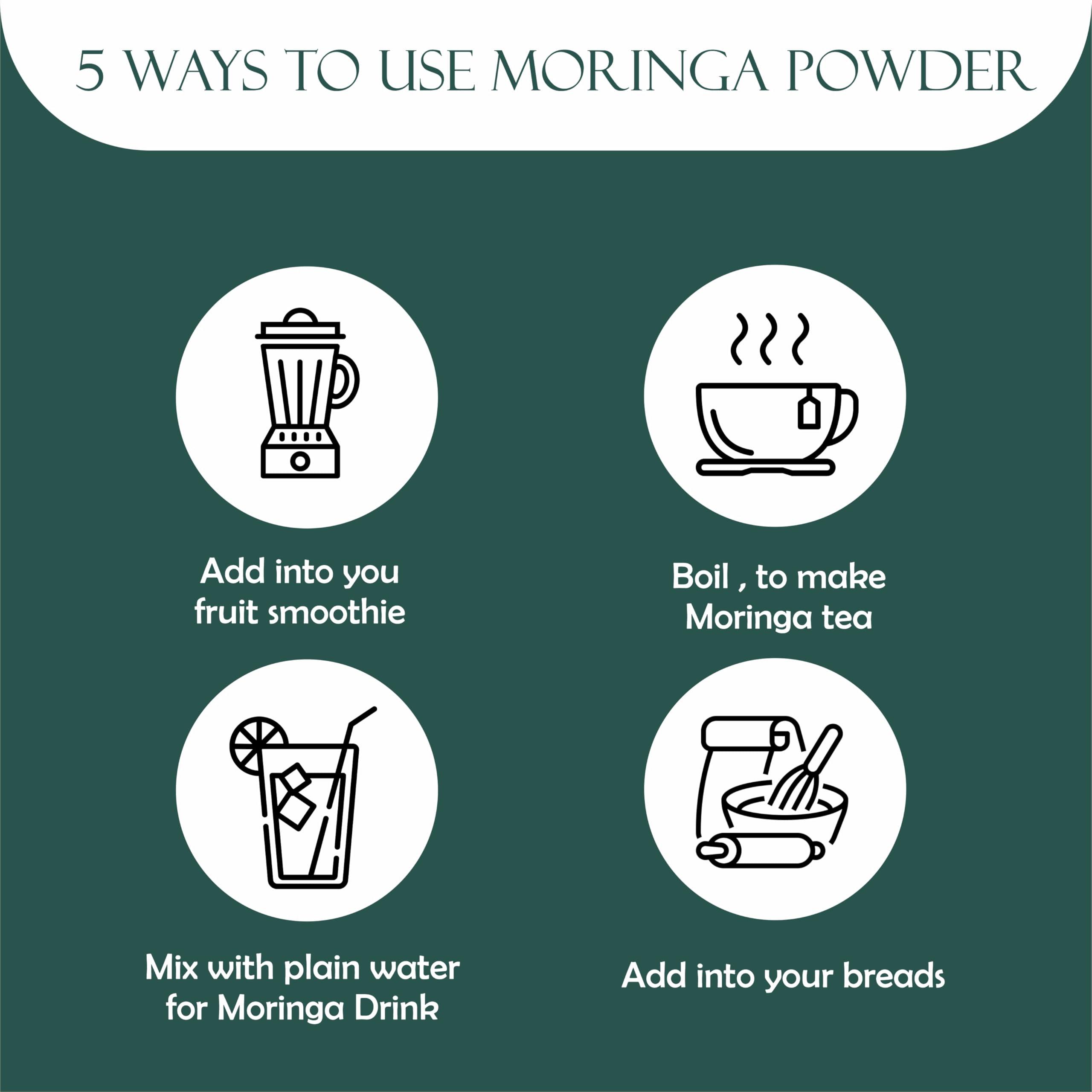 MAPL MAPL Pure Moringa Oleifera Powder | 100% Natural Ayurvedic Plant Based Dried Drumstick Tree Leaves | Raw & Natural, Rich in Nutrients, Blended for Skin & Hair Natural Ingredients | 200 Gram (7 Ounces)