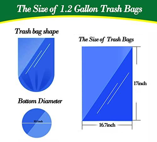 Hommaly Hommaly 1.2 Gallon 240 pcs Small Golden Trash Bags, Strong Garbage Bags, Bathroom Gold Trash Can Bin Liners Unscented, Mini Plastic Bags for Office, Waste Basket Liner, Fit 4.5 Liters, 0.5-1.2 Gal
