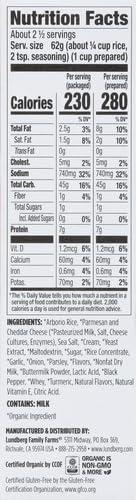 Lundberg Lundberg Rice Creamy Parm Risotto, 5.5 Ounce (Pack of 4)