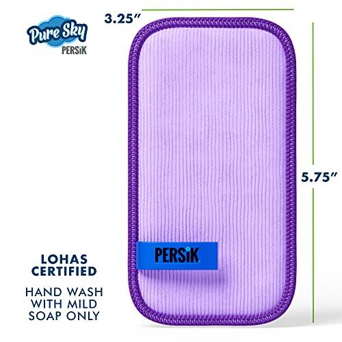 persik persik Pure-Sky Ultra-Microfiber Cleaning Cloth Streak Free - JUST ADD Water No Detergents Needed - Includes Window and Glass Cleaning Towel Pack of 2 + Eyeglasses Cleaning Cloth Pack of 2