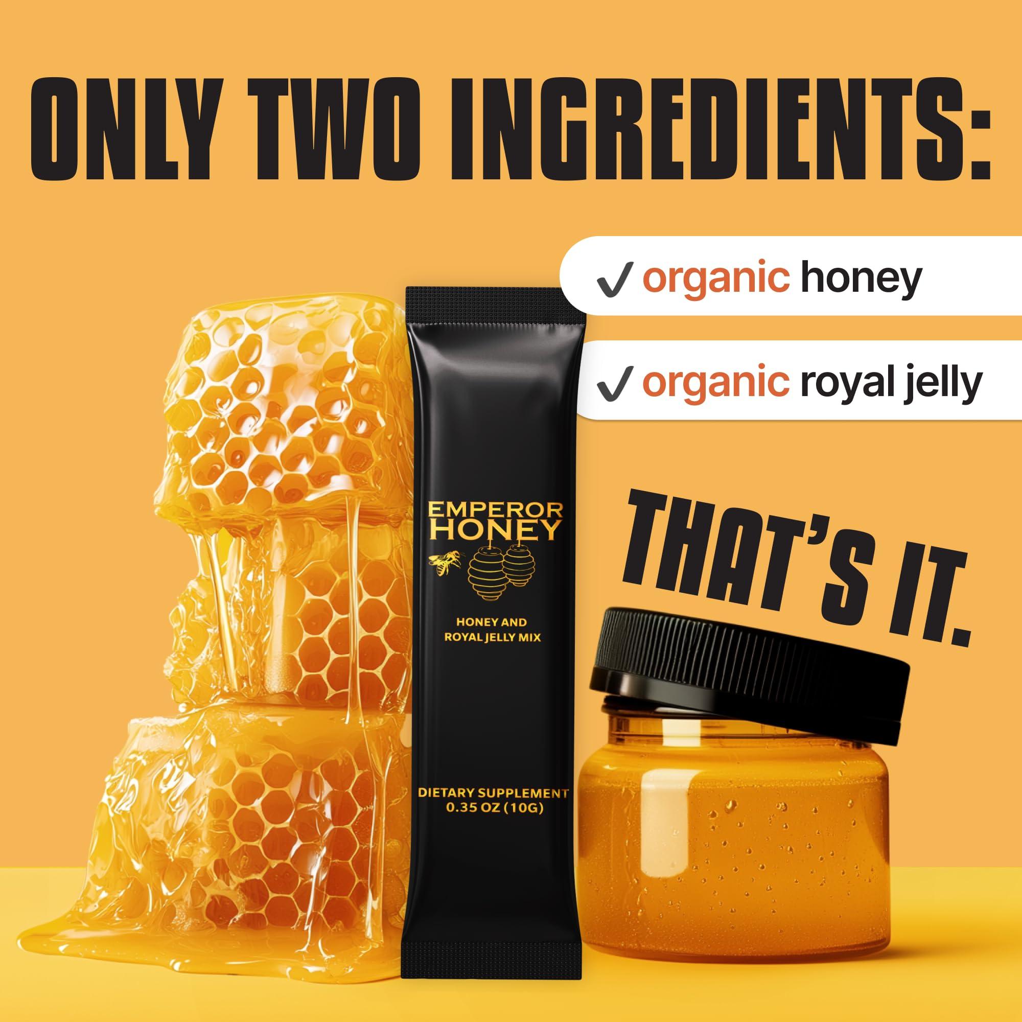 Halal Honey Halal Honey Extra Strength For Men Raw Organic Honey with Premium Natural Royal Jelly Bee Pollen & 100% Pure (Large Pack of 24 Honey Packets)