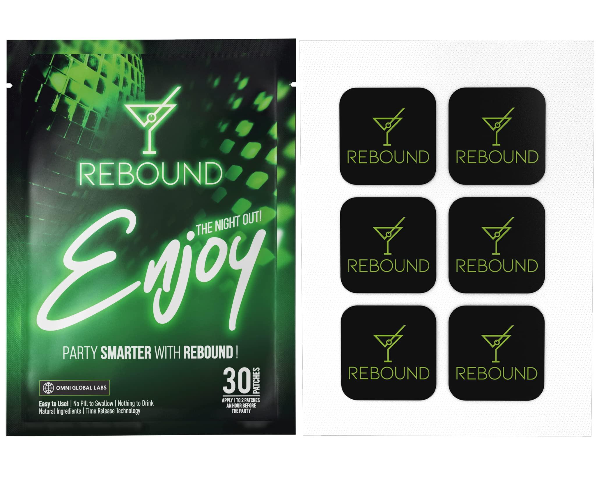 REBOUND WORK HARD. PLAY HARD. DONT SUFFER HARD Rebound Patch Flex - Pack of 30 Patches - for Active Nights and Energized Mornings
