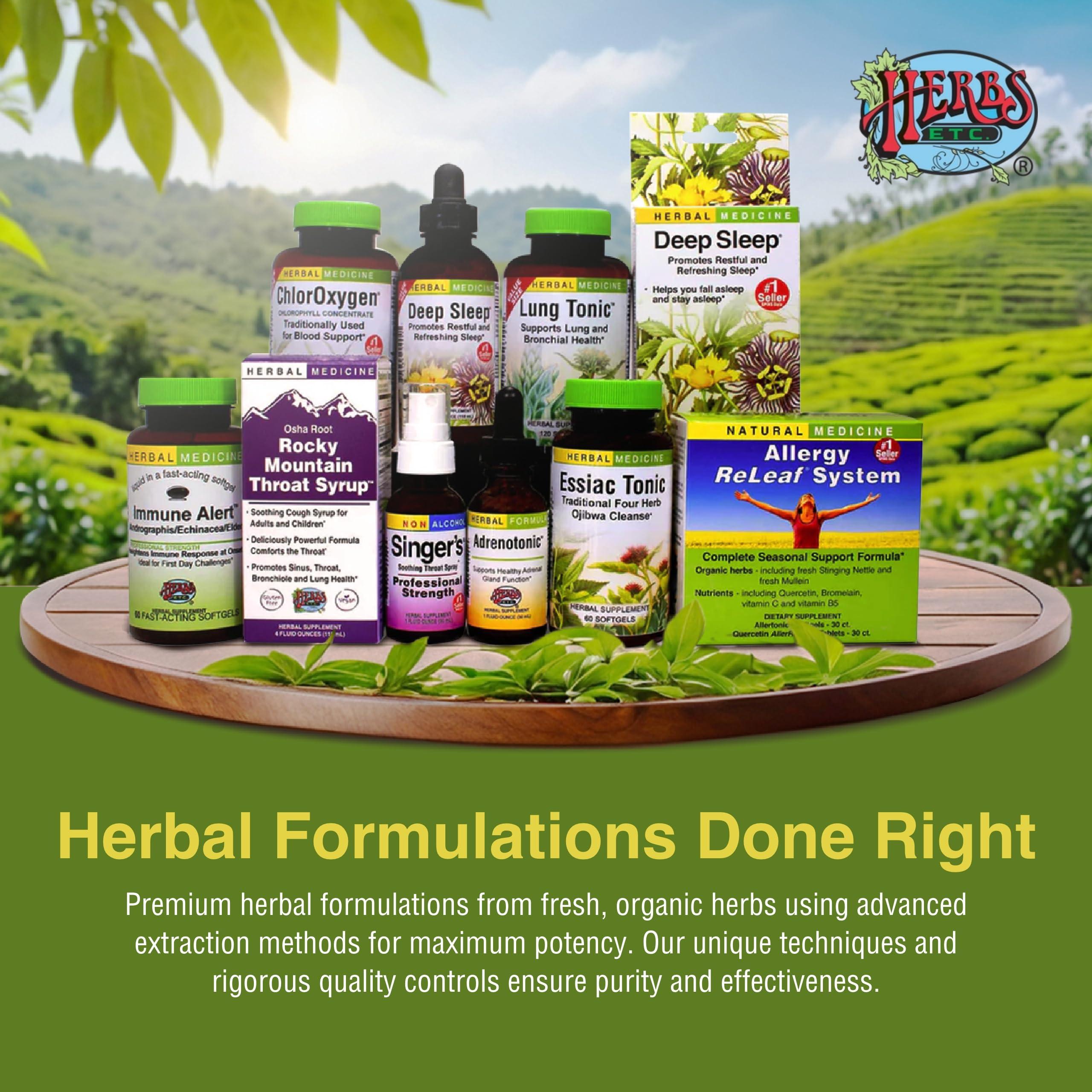 Herbs Etc. Herbs Etc. ChlorOxygen Chlorophyll Concentrate - Aids Healthy Blood Circulation - High-Altitude Environment Support - Energy Support - 120 Softgels (120 Servings)