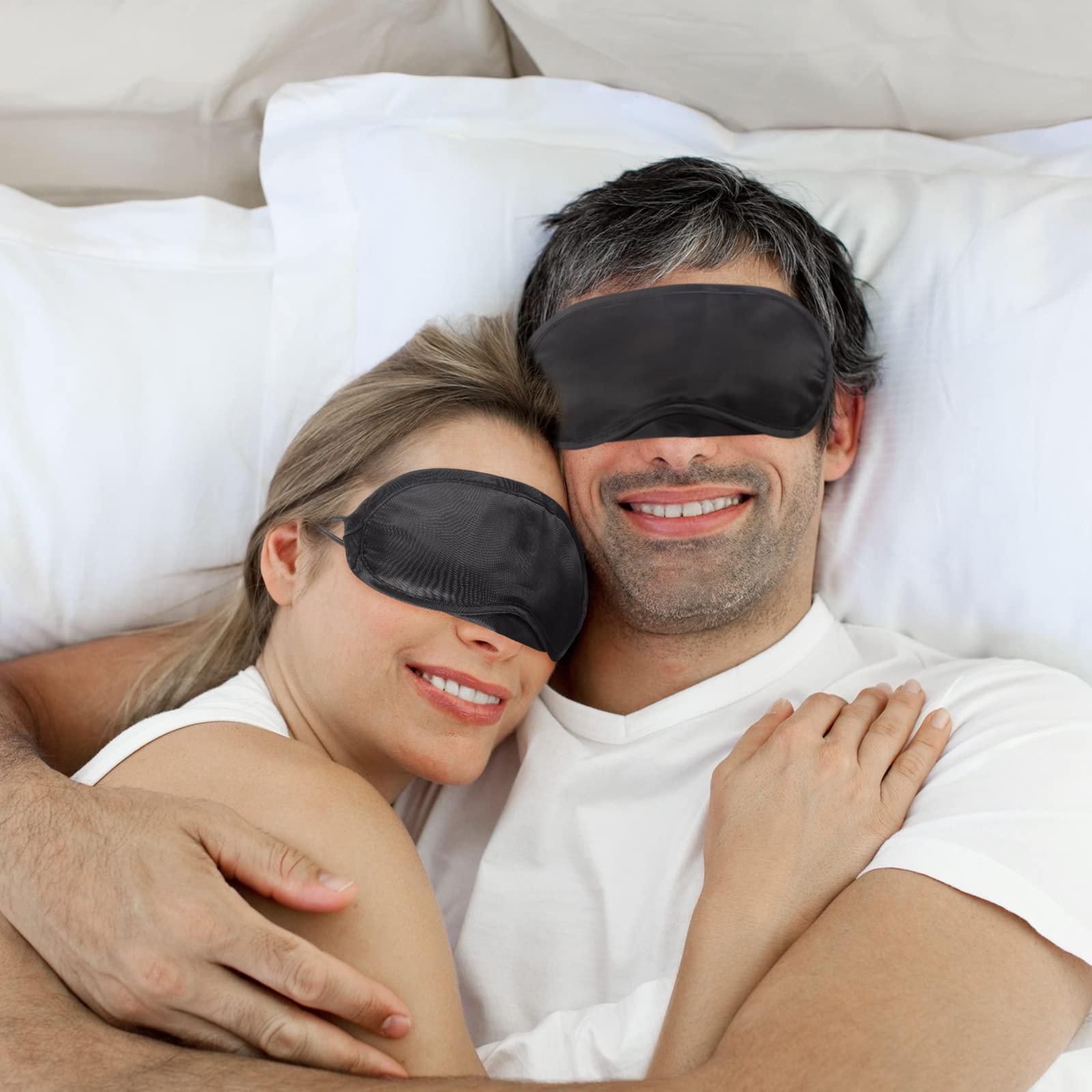 Hicarer 100 Pack Eye Mask Disposable Blindfolds for Games with Nose Pad Soft Eye Cover Party Pack Sleep Eye Masks Eye Shade Mask Women Men Kids (Black)