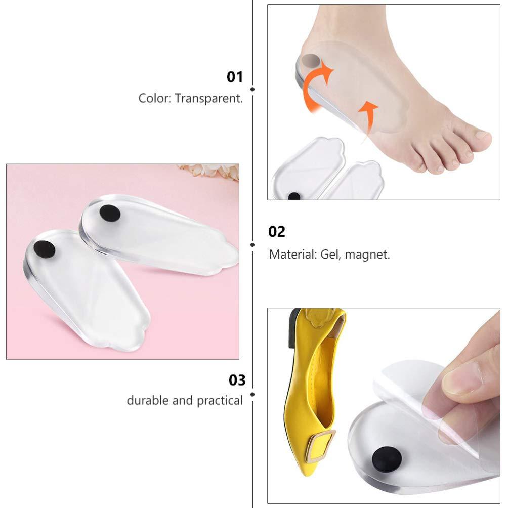 HEALLILY 2 Pairs Heel Pad Shoe Cushions Shoe Pads Flat Foot Mat Foot Insoles Foot Support Pad Heel Correction Insole Half Heel Insoles Flat Foot Pad