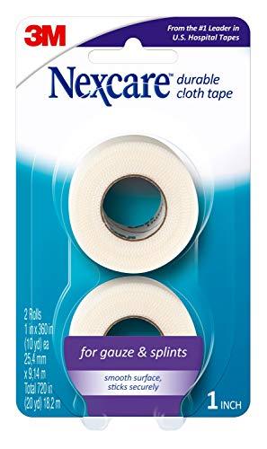 Nexcare Nexcare Durapore Durable Cloth Tape, From the #1 Leader in U.S. Hospital Tapes, 1 Inch X 10 Yards, 6 Rolls