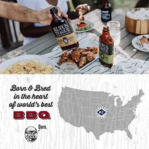 Rufus Teague Rufus Teague - Whiskey Maple BBQ Sauce - Premium Barbecue Sauce - 15.25 oz. Bottles - 4 Pack