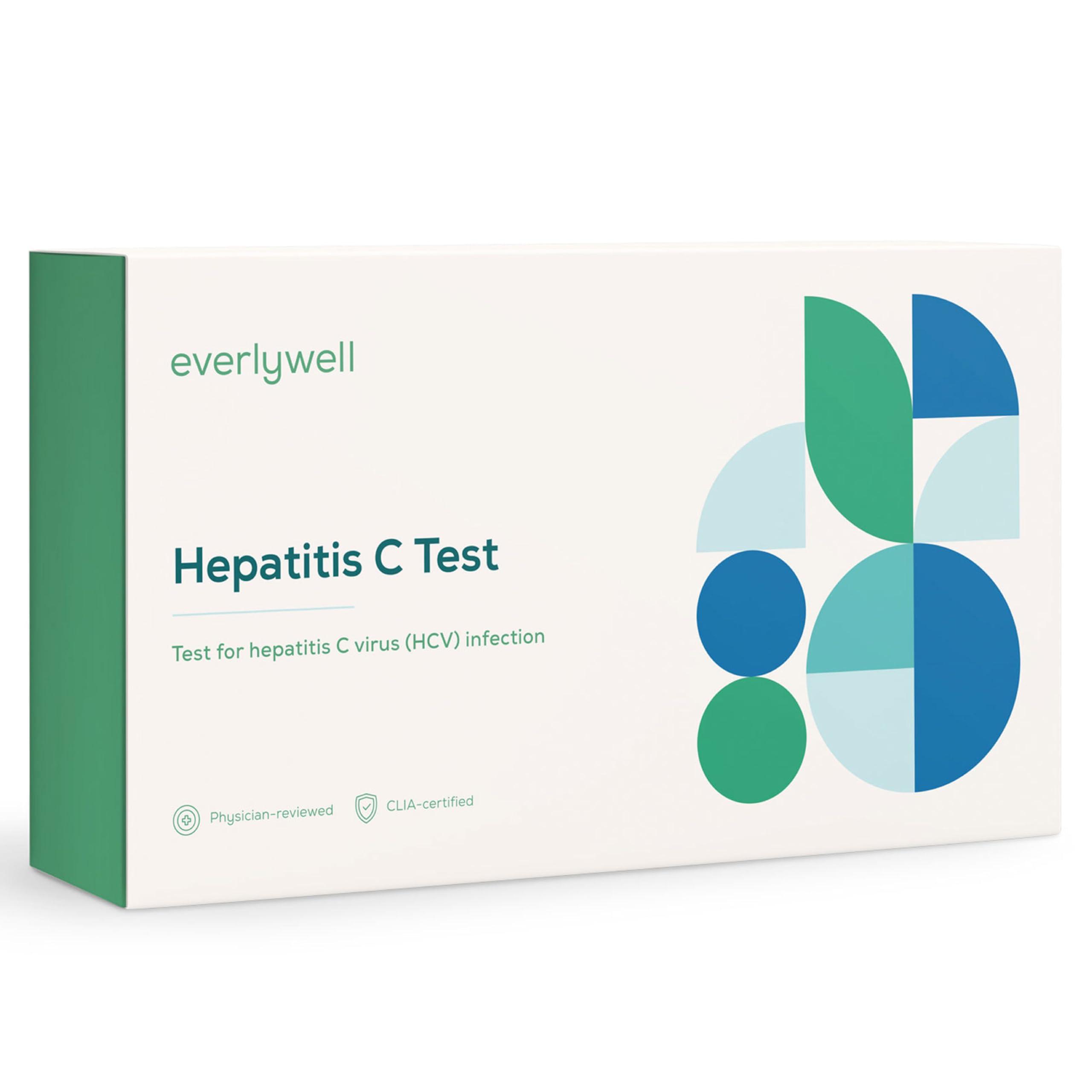 Everly Well Everlywell Hepatitis C Test - at-Home Collection Kit - Discreet, Accurate Results from a CLIA-Certified Lab Within Days - Ages 18+