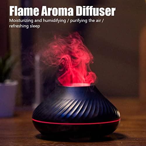 Generic Flame Fire Humidifier and Aromatherapy Diffuser (White)