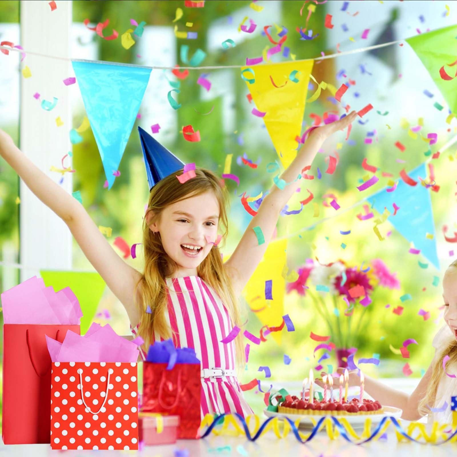 RINDOJIN RINDOJIN 100 Sheets Hot Pink Tissue Paper for Gift Bags 14 x 20 Inches Wrapping Tissue Paper Hot Pink Wrapping Paper for Gift Packaging Filler Art Crafts Wedding Birthday Gift Wrapping Paper