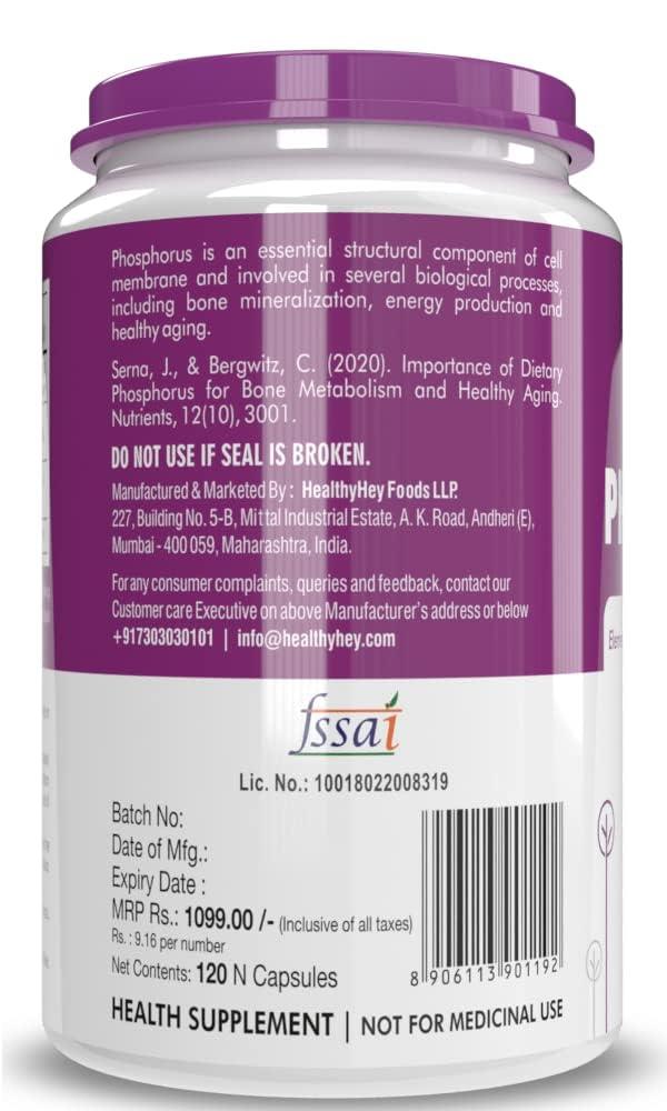 Generic Nutrition Phosphorus - Support Bone Health -120 Veg. Capsules