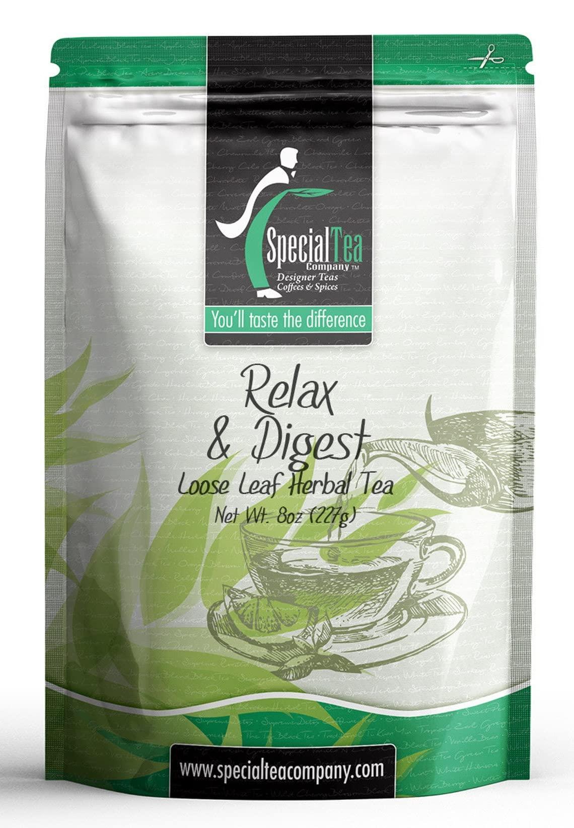 SpecialTea Company Special Tea Loose Herbal Tea, Relax and Digest,8 Ounce