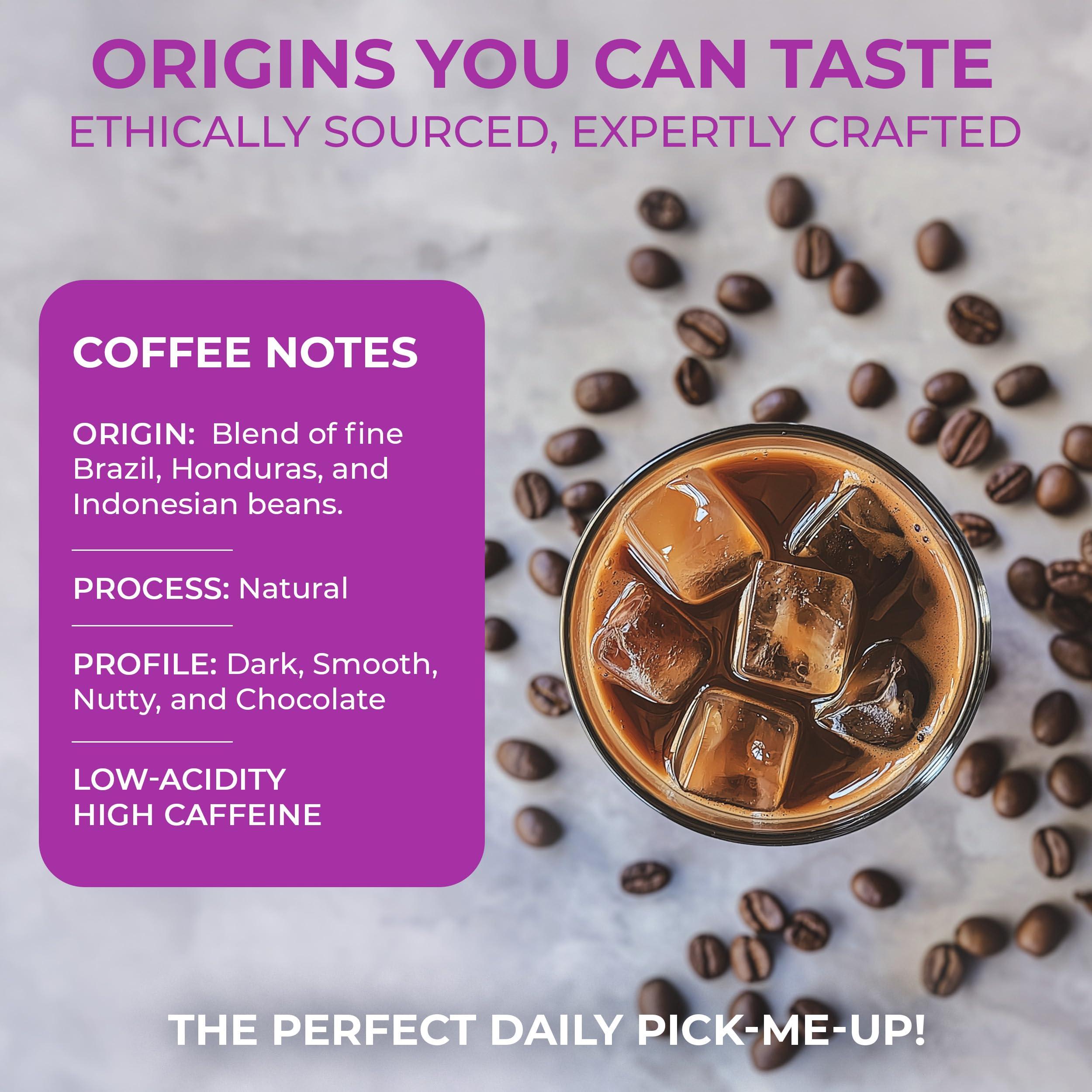 DRINK KATY'S Drink Katys Cold Brew Coffee Packs, 6 Large Ready-to-Brew Pitcher Packets, No More Messy Cold Brew, Smooth & Delicious Dark Roast Brazilian Craft Coffee, Proudly Woman-Owned (Makes 32 Servings) (6 Pack, Cold Brew)