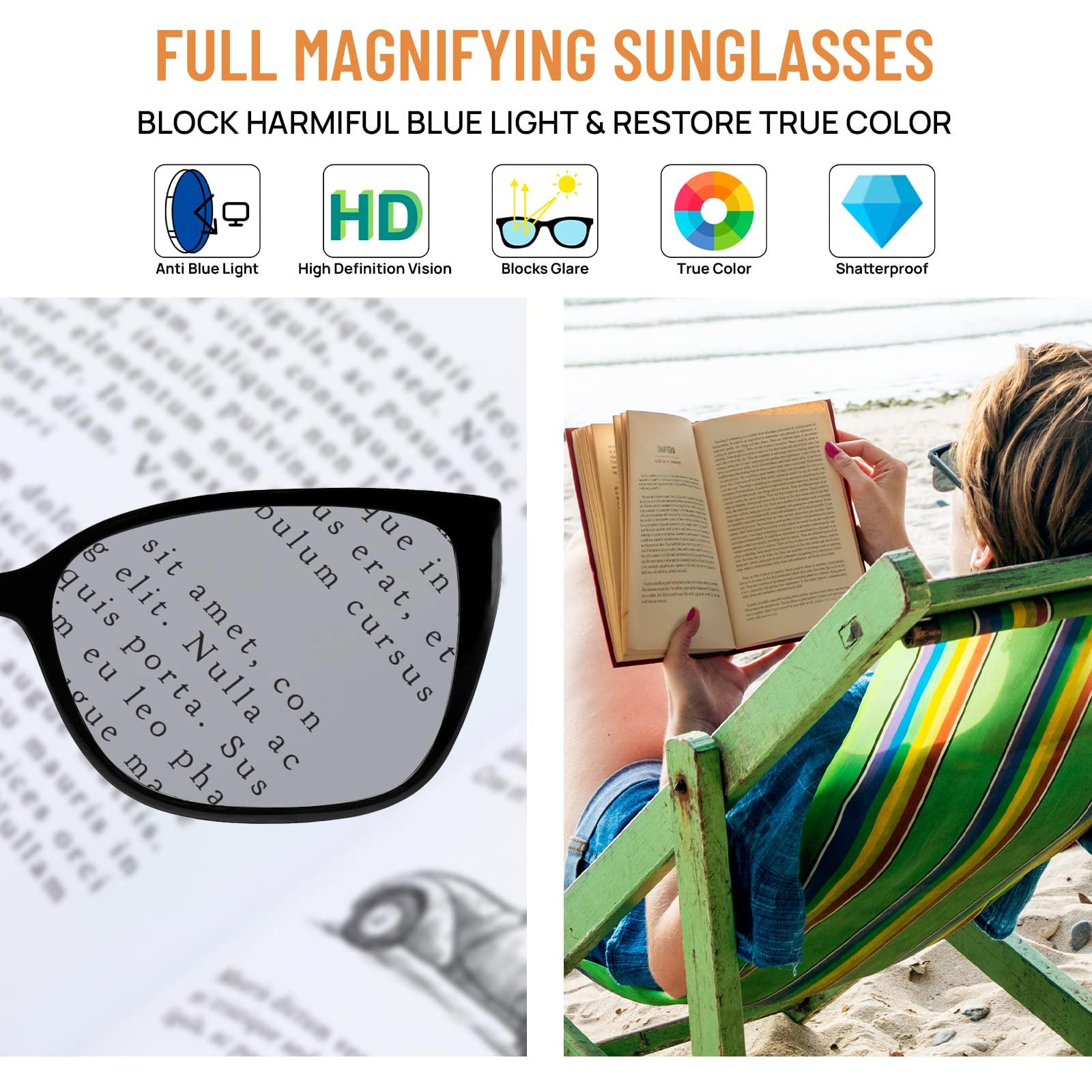 WEMOOTANTS WEMOOTANTS Large Sunglasses 1.25 for Reading Womens Black Sun Glasses Readers 1.0 125 1.5 1.75 2.0 2.25 2.5 2.75 3.0 3.5 4.0