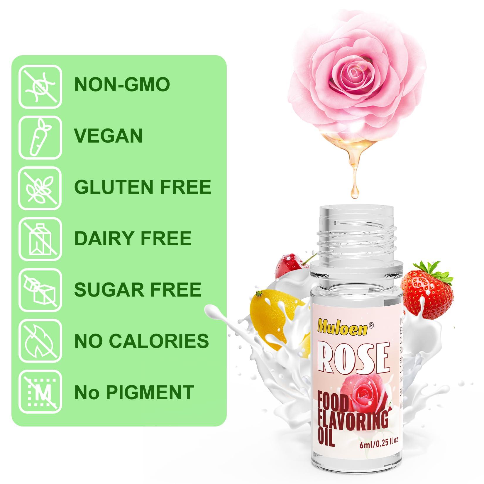 Muloen Food Flavoring Oil, 28 Flavors 100% Pure Natural Extract Liquid Oil - Water & Oil Soluble - Concentrated Candy Flavoring for Lip Balm, Baking, Drinks, Cooking, Soap - .25 Fl Oz (6 ml) Bottles