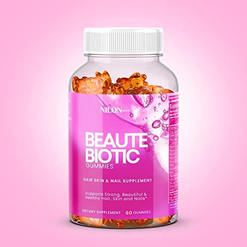 Nilon Beaute Nilon Beaute BeauteBiotic Gummies: Hair Skin & Nails Packed with Biotin, Vitamins E and C. All Natural Ingredients Made in The USA