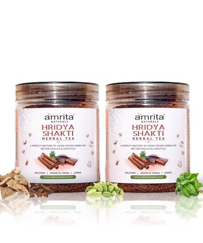 Amrita Naturals Amrita Naturals Hridya Shakti Herbal Tea - Gluten-Free, Vegan, Natural Instant Arjun Bark Hridyashakti Tea with No Artificial Colors & Flavors - 0.55 lb - 250 Gram - Pack Of 2