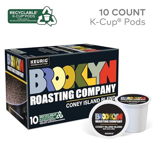 Brooklyn Roasting Company Brooklyn Roasting Company Coney Island Blend, Single Serve Keurig K-Cup Pods, Dark Roast Coffee, 10-Count Box