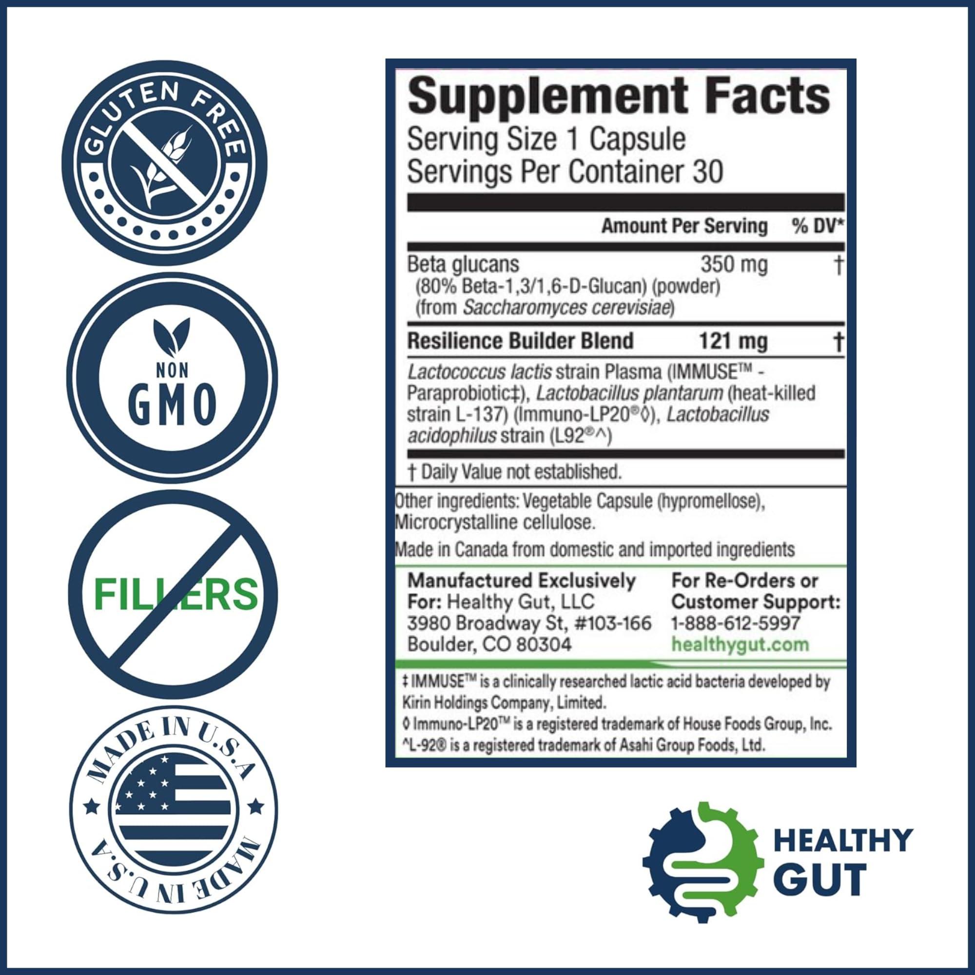Healthy Gut, LLC Healthy Gut HoloImmune | Paraprobiotic with Immuse Immune Support | 30 Servings