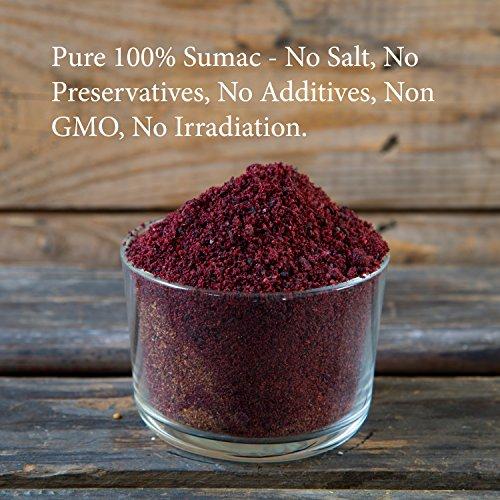 The Spice Way The Spice Way - Pure 100% Sumac, No Salt, no GMO, no Irradiation, Spice Seasoning Powder 8 oz (resealable bag) (Sumak)
