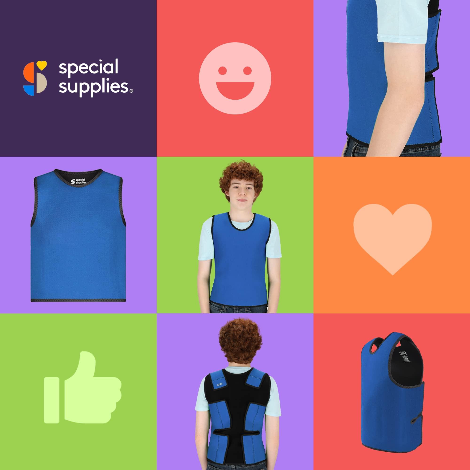 Special Supplies Special Supplies Sensory Compression Vest Deep Pressure Comfort (Blue, Large)