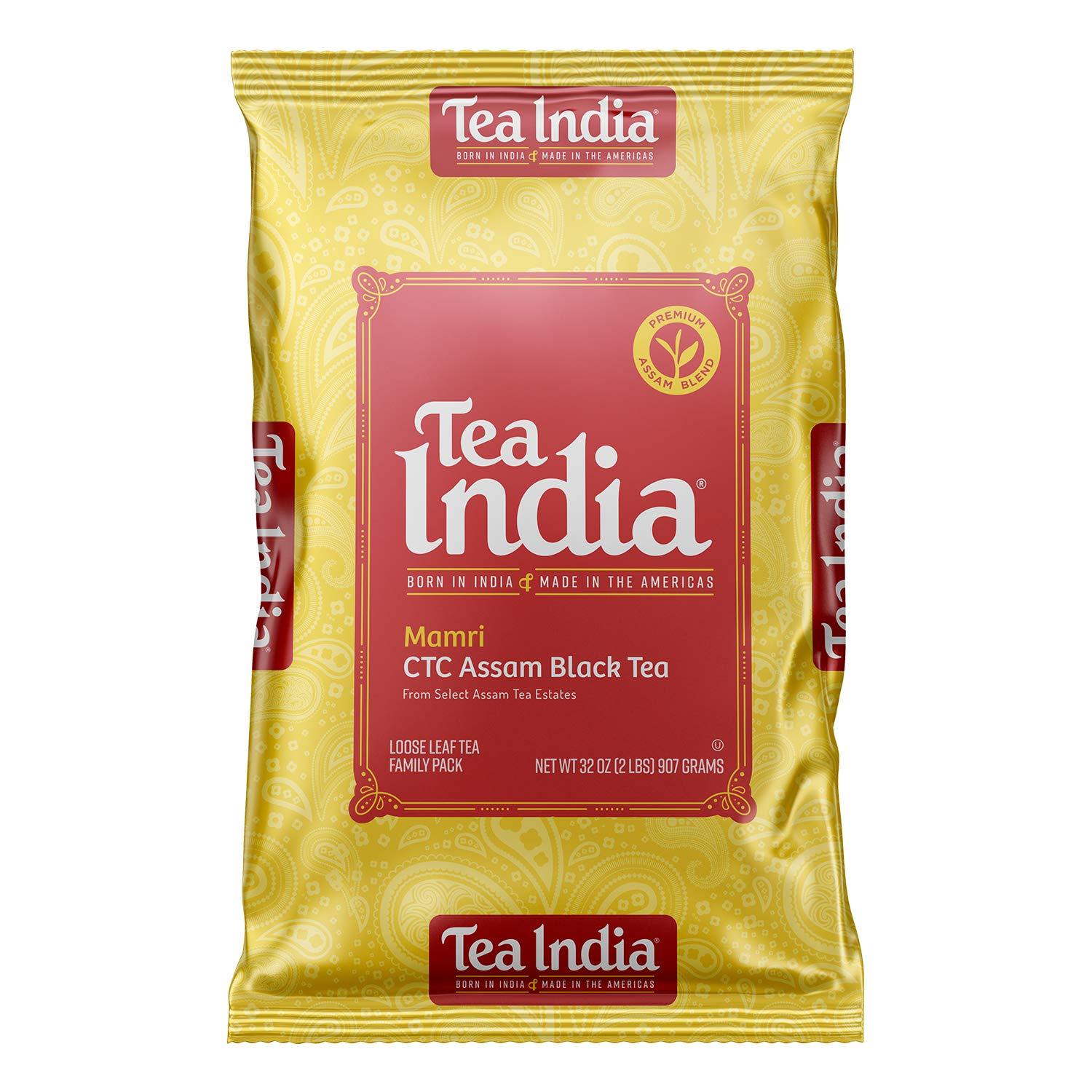 Tea India Tea India CTC Assam Loose Leaf Black Tea Strong, Full-Bodied Flavorful Blend Of Premium Black Tea Made with Natural Ingredients Traditional Indian Tea Caffeinated Iced Tea Breakfast Tea (32 Ounce)