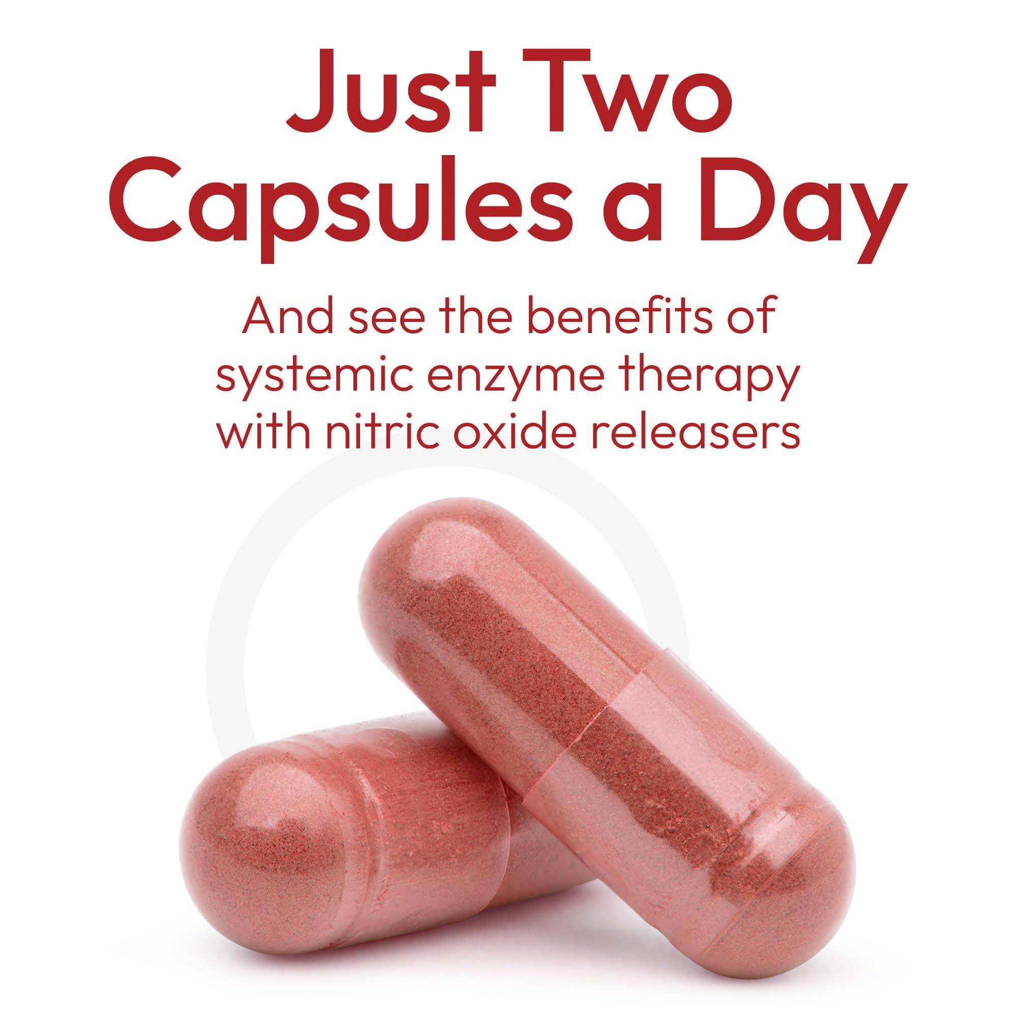 SunNutrition SunNutrition Nattokinase Supplement Nitric Oxide Capsules Beet Root Extract High Potency Lumbrokinase & Bromelain Systemic Enzymes Nitric Oxide Blend Clean & Flow Vascular Defense 60 Caps 30 Servings