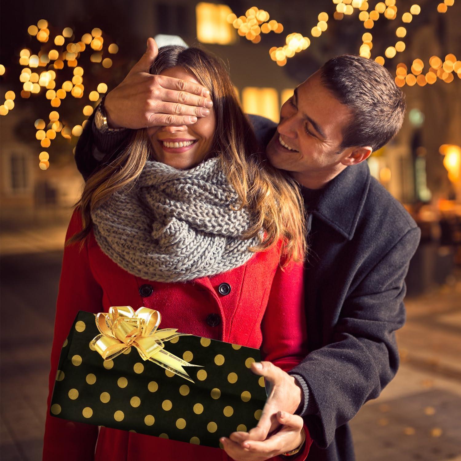 MAMUNU MAMUNU 100 Sheets Black and Gold Tissue Paper Bulk, Metallic Gift Wrapping Tissue Paper for Gift Bags Wrapping and Packaging, Black Gold Gift Wrap for Birthday Graduation Christmas, 14X20Inch