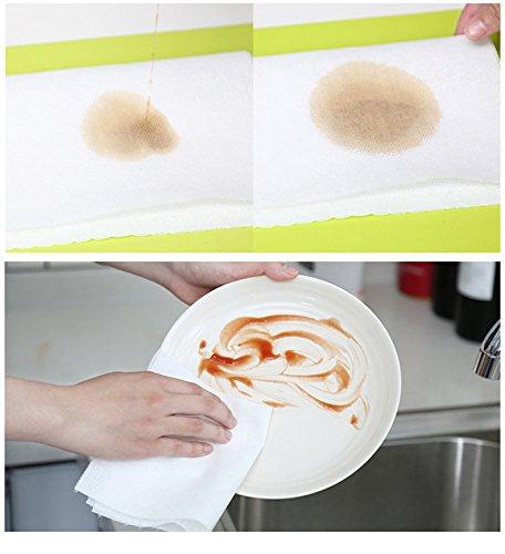 JEBBLAS JEBBLAS Cleaning Towels Dish Towels and Dish Cloths Reusable Towels,Handy Cleaning Wipes, Great Dish Towel, Disposable, Absorbent, Dry Quickly 60 Sheets/Pack,Green
