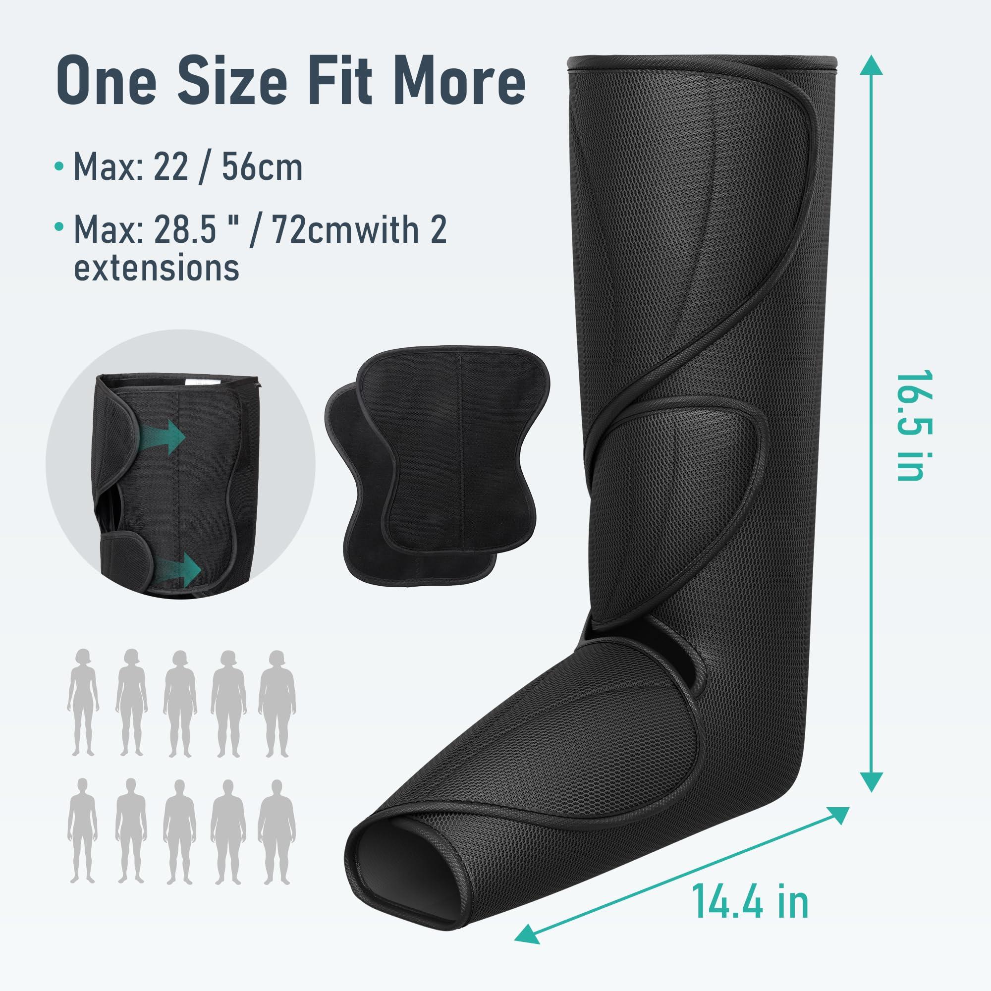 QUINEAR QUINEAR Leg Massager with Heat Air Compression Massage for Foot & Calf Helpful for Circulation and Pain Relief Muscles Relaxation(FSA or HSA Eligible)